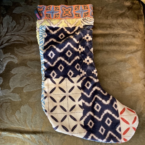 Johnny Was Boho Holiday Velvet Christmas Stocking With Embroidered Details - Picture 4 of 16